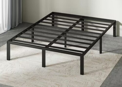 Zinus Classic 14 in. Black Metal Queen Platform Bed Frame New In Box $299