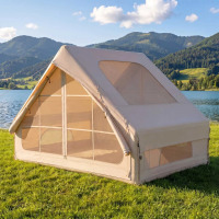 Lausaint Inflatable Tent for Camping, 4-6 Person Blow Up Tent with Skylight, Khaki $499