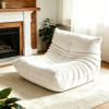 Ebern Designs Armless Bean Bag Lounger Foam Chair, No Assembly Required, White $299
