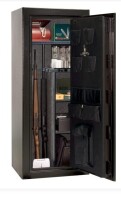 Liberty Safes Centurion 18 Gun Electronic Lock Black w/ Chrome Hardware - 18-030-07H New Shelf Pull $999