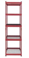 Husky 5-Tier Heavy Duty Boltless Steel Garage Storage Shelving Unit in Red (48 in. W x 78 in. H x 24 in. D) New Open Box $299