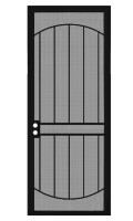 Unique Home Designs 36 in. x 96 in. Arcada Black Surface Mount Left-Hand Steel Security Door with Expanded Metal Screen New ShelfPull $599