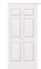 Tenoner 48 in. x 80 in. 6-Panel, White Textured, Hollow Core, MDF Composite Double Bi-Fold Doors with Locks and Hardware Sets NEw in Box $399