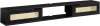 Walker Edison Destin Modern Rattan Flip-Down-Door Wall-Mounted Floating TV Stand for TVs up to 80 Inches, 70 Inch, Black New in Box $299