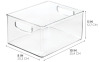 iDesign Stackable Storage Bin with Handles, Clear