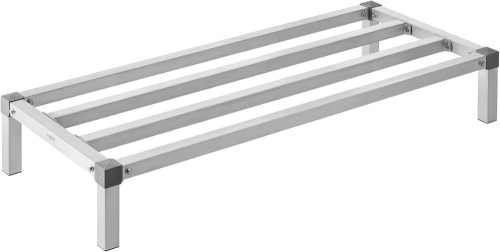 VEVOR Aluminum Dunnage Rack, 48&rdquo; x 20&rdquo; Commercial Food Floor Rack, 8&rdquo; Off the Floor, 1000 lbs Capacity All-Welded Aluminum Storage, for Storage in Restaurants, Kitchens, Garages and Vehicles New In Box $199