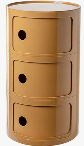 Latitude Run&reg; Modern Stackable Round Nightstand with Storage &ndash; 3-Tier Side Table Cabinet with Drawers New In Box $199