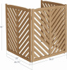 BELLEZE Wooden Privacy Fence Panels - Outdoor Enclosure for Air Conditioner, Pool Equipment, Generator, and Trash Cans (3 Panels, Brown) $299