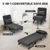 Trule Convertible Sofa Bed Sleeper Chair, Single Person Chaise Lounge Couch W/ Pillow, Foldable Sofa Arm Chair W/ 6 Angles Adjustable Backrest, Folding Bed For Office Guest Room $299