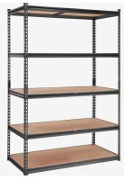 VEVOR Storage Shelving Unit, 5-Tier Adjustable, 2000 lbs Capacity, Heavy Duty Garage Shelves Metal Organizer Utility Rack, Black, 48" L x 24" W x 72" H for Kitchen Pantry Basement Bathroom Laundry New In Box $299