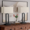 Ebern Designs 22'' Modern Metal Table Lamp with Touch Control and USB A&C (Set of 2) $299