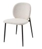 Acme Furniture Klaus White Boucle and Black Finish Polyester Side Chair with No Additional Features New Open Box $299
