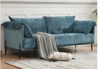 George Oliver Veda 81.88" Upholstered Sofa in Turquoise New $1899
