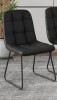 Williston Forge Modern Kitchen Dining Chair, Upholstered Side Chair in Black New in Box $299