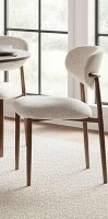 Pop Maison Boucle Chenille Dining Chair with Curved Back and Wood-Look Metal Legs New in Box $299