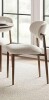 Pop Maison Boucle Chenille Dining Chair with Curved Back and Wood-Look Metal Legs New in Box $299