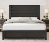 Ebern Designs Louby 49" Farmhouse Queen Platform Bed, Black New in Box $699