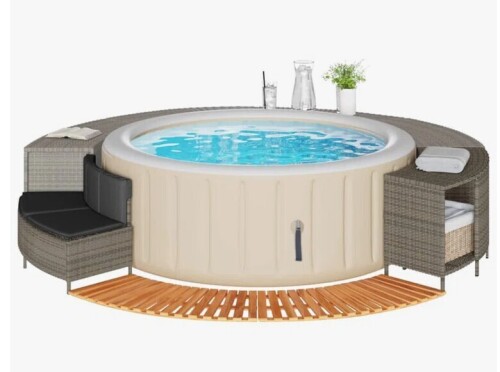 VidaXL 17.7" D Hot Tub Step in Gray (Set of 2) New in Box $399