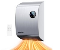 VAGKRI ElectricWall Heater, 2S 1500W Fast Heating Space Heater, Energy Efficient Heater Panel Wall With 3 Fan Speeds, Thermostat, Remote, UL Certified, 12H Timer, Silver, 13.7''(VA-WH01 Wall Heater) New In Box $299