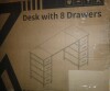 Ebern Designs Modern White Vanity Desk With 8 Fabric Drawers, Multifunctional Makeup & Writing Table For Bedroom New In Box $399 - 2