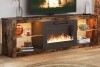 Bestier 70.8 in. Fireplace TV Stand Fits TV's Up to 75 in. Entertainment Center with Adjustable Shelves & LED in Rustic Brown Insert Sold Separately New In Box $399