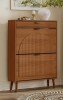 Rebrilliant Designer Curved Three-dimensional Texture Fluted Panel Shoe Storage Cabinet New In Box $399