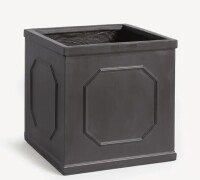 Birch Lane Vivero Fibreclay Chelsea Planter Box 21.5 in. in Antique Black New in Box $799