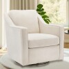 Wade Logan Upholstered Swivel Accent Chair, 360&deg; Swivel Lounge Chair with Removable Cushions, Textured Fabric, Modern Armchair in Beige New in Box $799