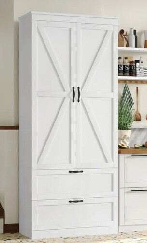 Laurel Foundry Farmhouse Bergeron 70.3'' Kitchen Pantry New in Box $499