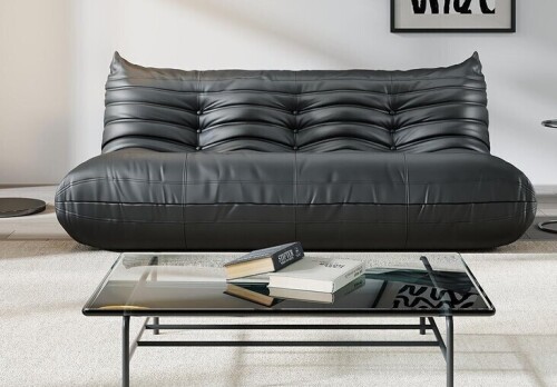 Hobestluk Comfy Lazy Floor Sofa Couch, Soft Armless Chair, Faux Leather Lounge Chair, Corner Relax Sofa Couch New $699