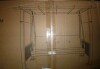 PamaPic 3-Person Gray Metal Patio Swing with Cushion New in Box $599 - 2