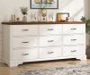 EnHomee 9 Drawer White Dresser for Bedroom Wood Dressers&Chest of Drawers 63" Long Dresser New Open Box $499