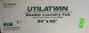 E.L. Mustee 27F UTILATWIN 40" x 24" 2-Compartment Thermoplastic Utility Laundry Tub Sink with Steel Legs New In Box $299 - 2