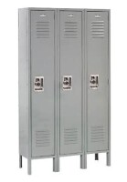 Global Industrial&trade; Infinity&reg; 1-Tier 3 Door Locker, 36"W x 18"D x 66"H, Gray, Assembled $699