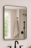 Niveal 30 in. W x 36 in. H Rectangular Framed Wall Bathroom Vanity Mirror in Matte Black New In Box $299