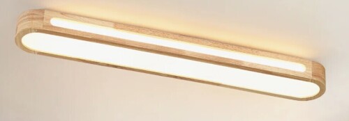 Orren Ellis Nordic Side Hollowed Wooden Long Oval Led Flush Mount New In Box $299