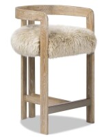 Jennifer Taylor Home Millwick 26.5" Counter Stool with Natural Blonde Cushion in Rustic Blonde New In Box $599
