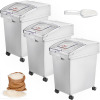 VEVOR 6.6 Gallons Rectangle Plastic Food Storage Container (Set of 3) New In Box $199