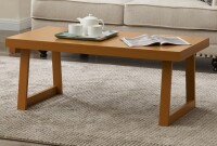 Kings Brand Furniture Charlie Modern Rectangle Wood Coffee Table, Honey Mustard New In Box $299