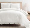 HOMEBOUTIQUE Coastal Chic Scalloped Edge 3 Pieces Blue Cotton Blend Full/Queen Comforter Set New In Box $299