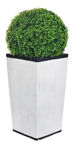 At Home Topiary Ball in Grey Pot, 34" New In Box $199