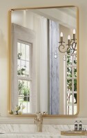 Ivy Bronx Morelock Metal Rectangle Bathroom Mirror Wall Mirror, 24" x 36" New In Box $299