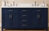 Lark Manor Chezkel 60'' Double Bathroom Vanity with Quartz Top New Shelf Pull $2399