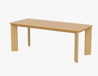 Ebern Designs 79" Rectangular Dining Table with Oak Wood Modern Meeting Table for Seats 8 New in Box $799