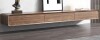 Povision Merrin-63" Minimalist Floating TV Stand in Dark Wood New in Box $799