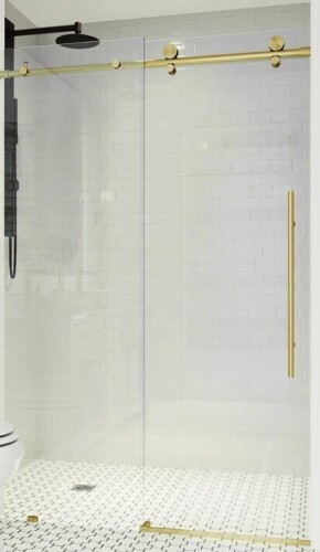 Vigo Elan E-Class 52-56" W x 76" H Sliding Frameless Shower Door with 3/8" Clear Glass VG6021MGCL5676 New in Box $1399