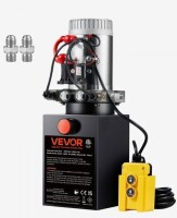 VEVOR Hydraulic Pump, 8 Quart Hydraulic Power Unit, Double Acting Dump Trailer Pump, 0.91 GPM Flow Rate, 3200 PSI Max Relief Pressure, DC 12V Hydraulic Pump for Dump Trailer Car Lifting New In Box $399