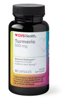 CVS Health Turmeric 500mg General Wellness 60 Capsules New Best by 9/2027