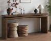 Latitude Run Rustic Solid Wood Console Table, Long Farmhouse Entryway Sofa Table New Shelf Pull $699
