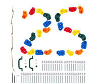 Vevor 25 Rock Climbing Holds, Multi-Size and Colored Climbing Rocks for Kids and Adults, Rock Wall Holds with Knotted Rope New In Box $89